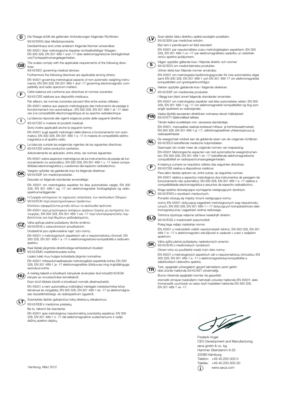 Seca 515 User Manual | Page 81 / 82
