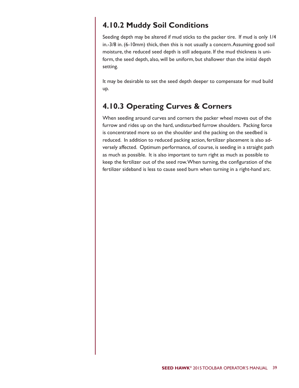 Seed Hawk TOOLBAR 2015 User Manual | Page 44 / 66