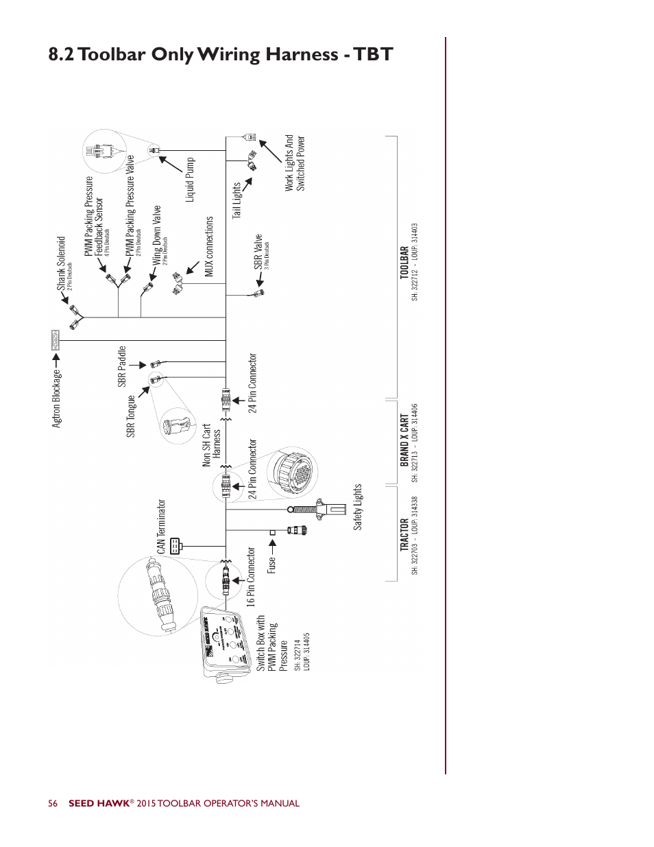 2 toolbar only wiring harness - tbt | Seed Hawk TOOLBAR 2015 User Manual | Page 61 / 66