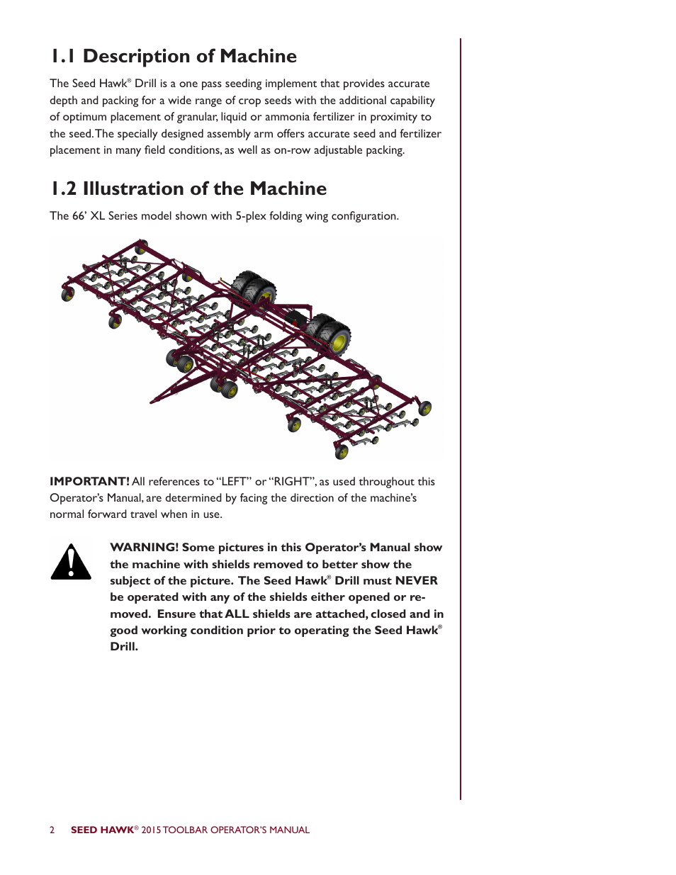 Seed Hawk TOOLBAR 2015 User Manual | Page 7 / 66