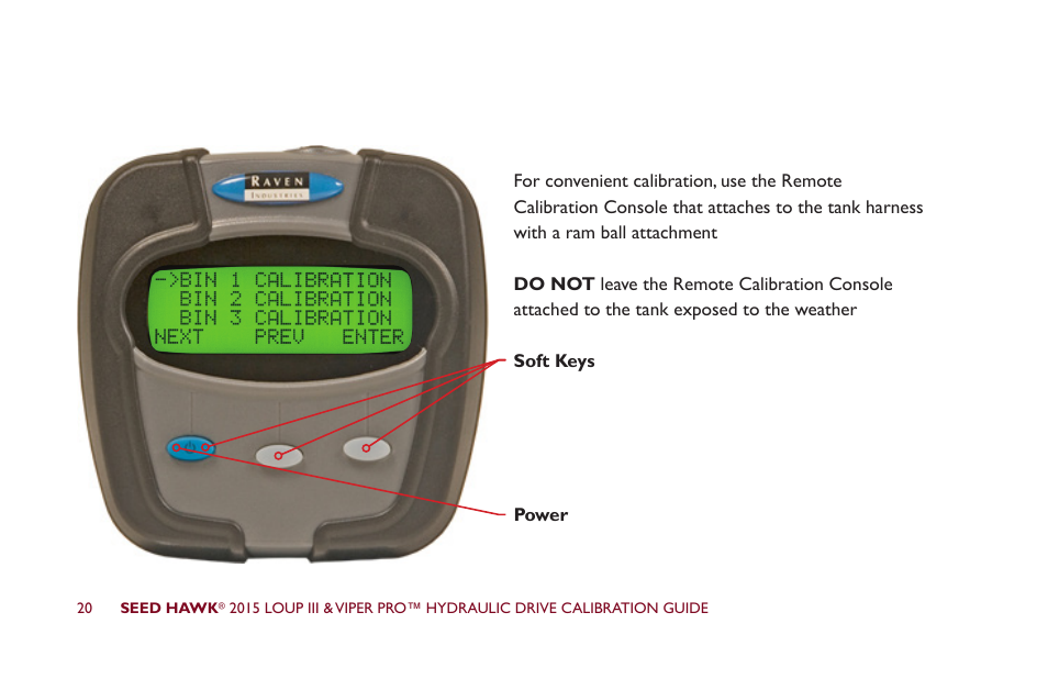 Seed Hawk LOUP III & VIPER PRO 2015 - Hydraulic Drive Calibration Guide User Manual | Page 25 / 70