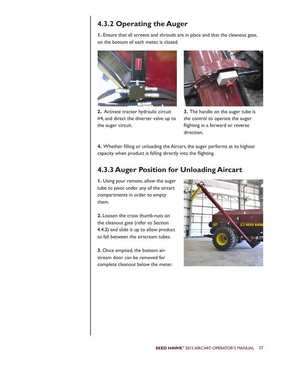 Seed Hawk AIRCART 2015 User Manual | Page 32 / 98