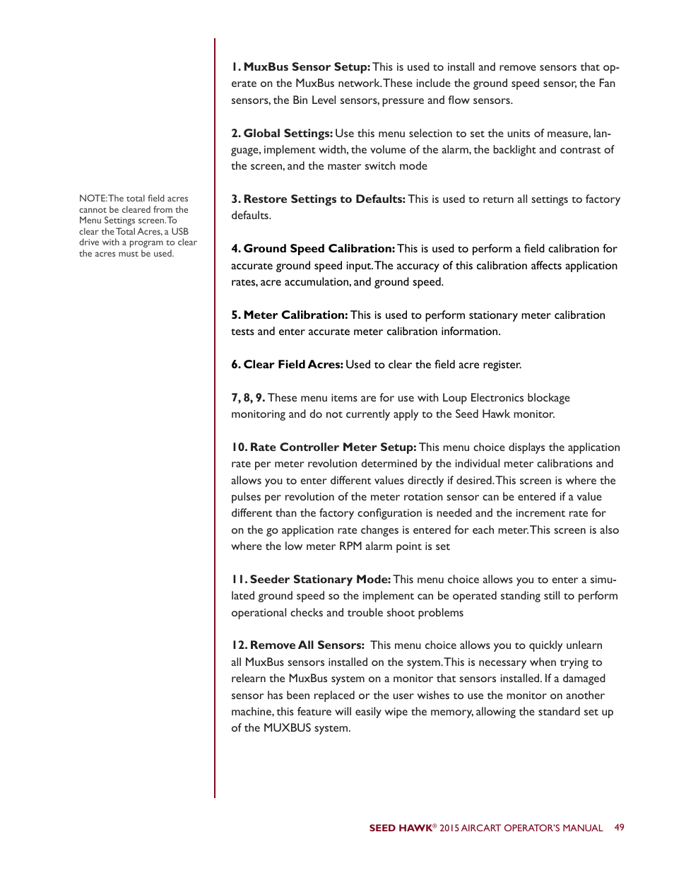 Seed Hawk AIRCART 2015 User Manual | Page 54 / 98