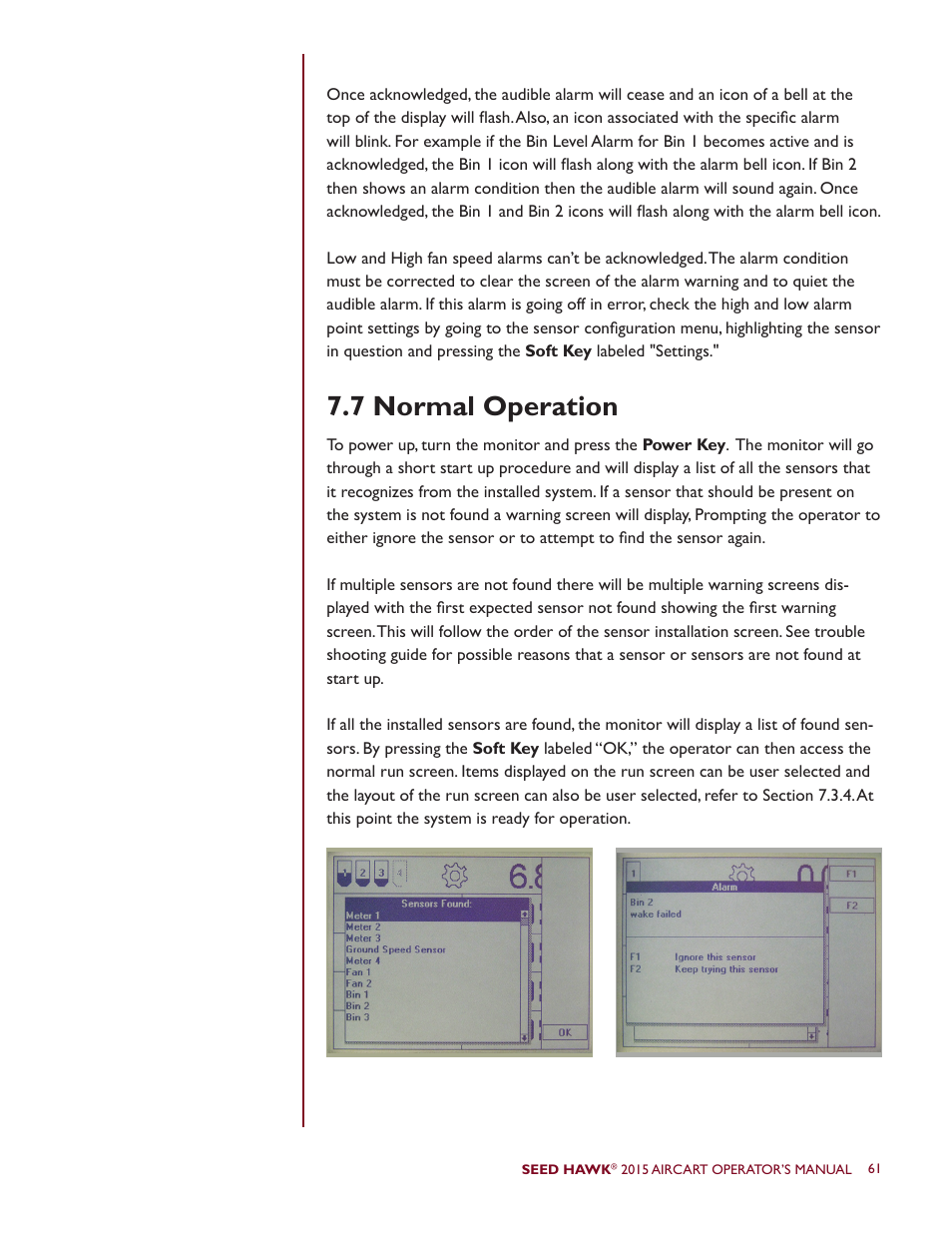 7 normal operation | Seed Hawk AIRCART 2015 User Manual | Page 66 / 98