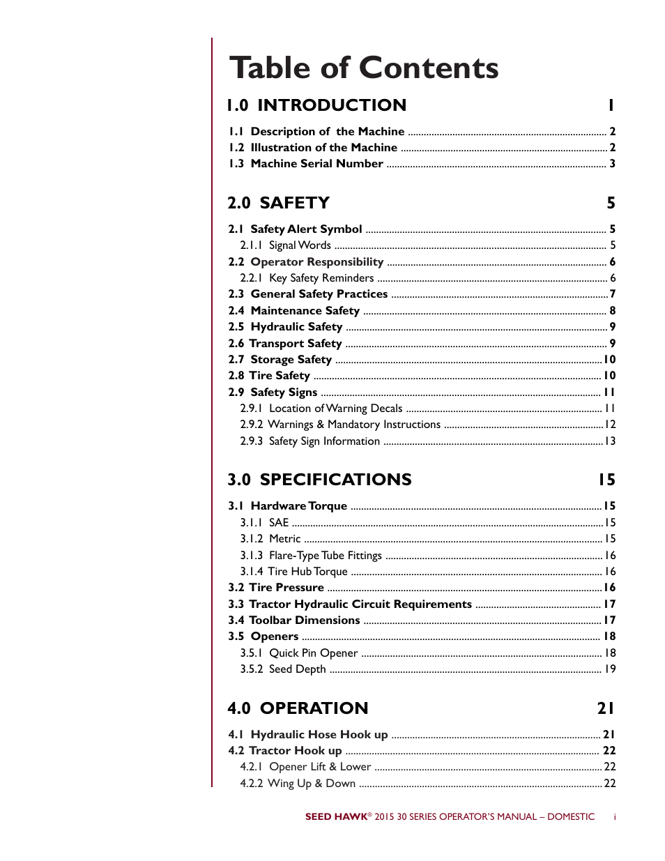 Seed Hawk 30 SERIES 2015 User Manual | Page 2 / 98