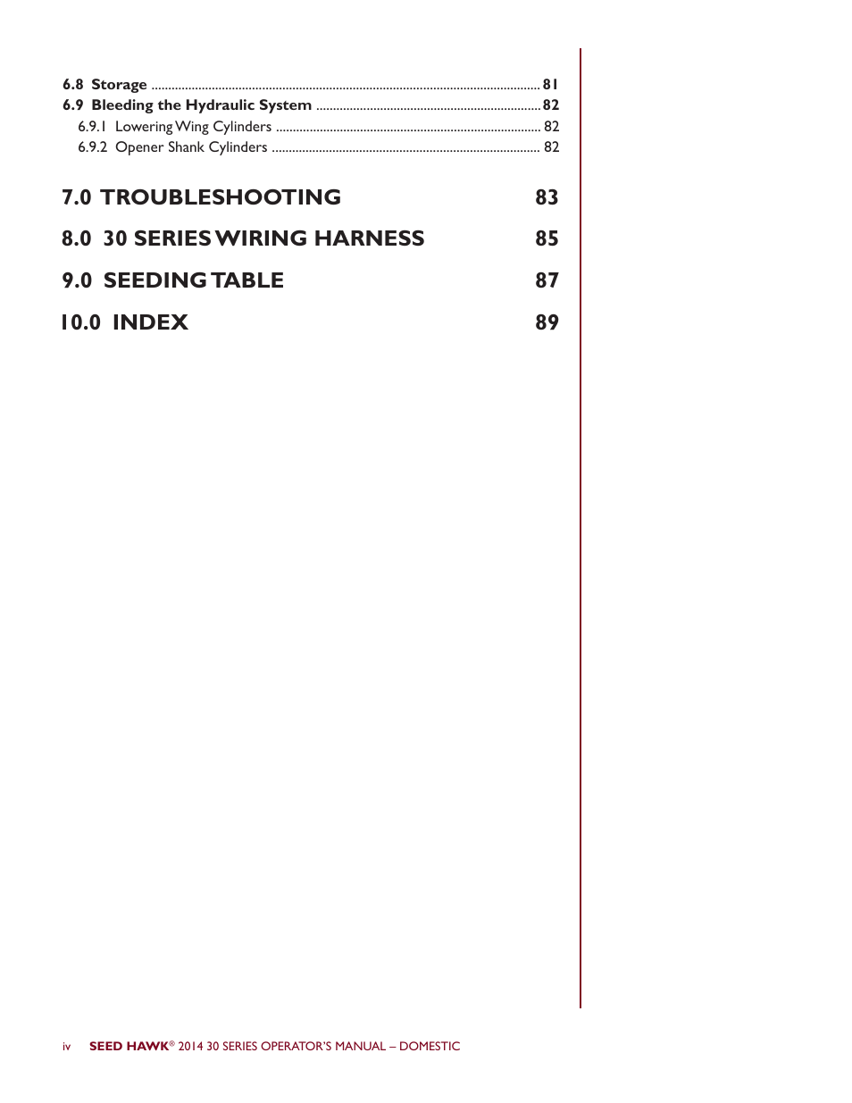 Seed Hawk 30 SERIES 2015 User Manual | Page 5 / 98