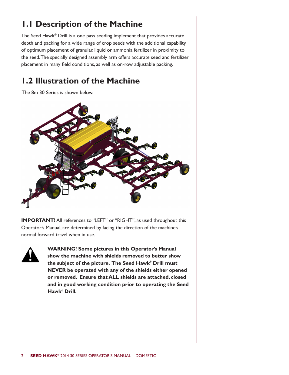 Seed Hawk 30 SERIES 2015 User Manual | Page 7 / 98