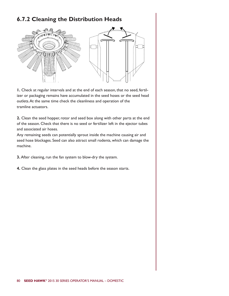 2 cleaning the distribution heads | Seed Hawk 30 SERIES 2015 User Manual | Page 85 / 98