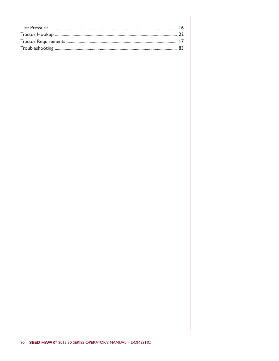 Seed Hawk 30 SERIES 2015 User Manual | Page 95 / 98