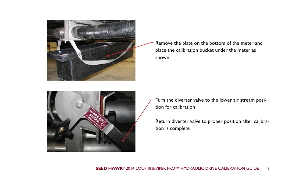 Seed Hawk LOUP III & VIPER PRO 2014 - Hydraulic Drive Calibration Guide User Manual | Page 15 / 72
