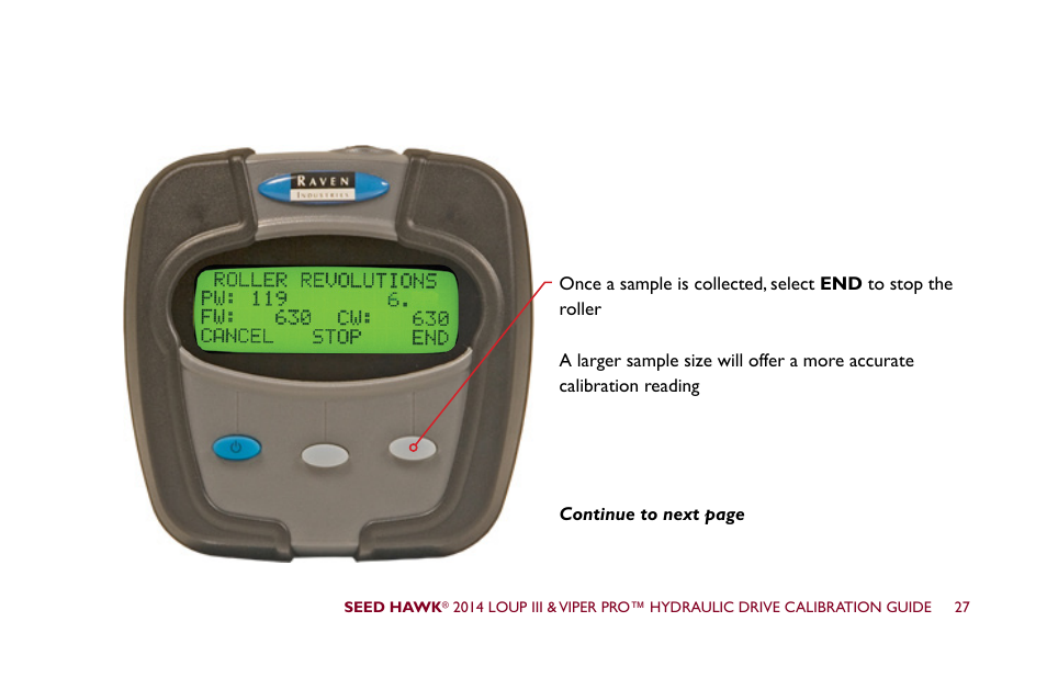 Seed Hawk LOUP III & VIPER PRO 2014 - Hydraulic Drive Calibration Guide User Manual | Page 33 / 72