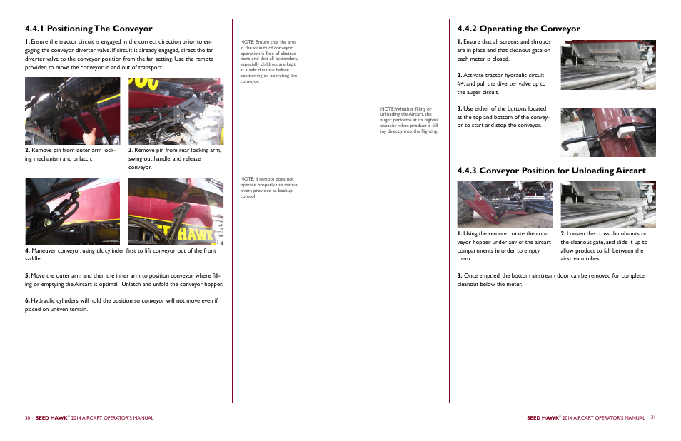 1 positioning the conveyor | Seed Hawk AIRCART 2014 User Manual | Page 19 / 51