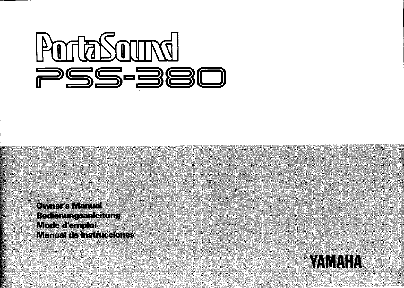 Yamaha PSS-380 User Manual | 47 pages