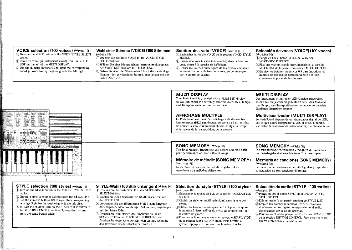 Yamaha PSS-380 User Manual | Page 8 / 47