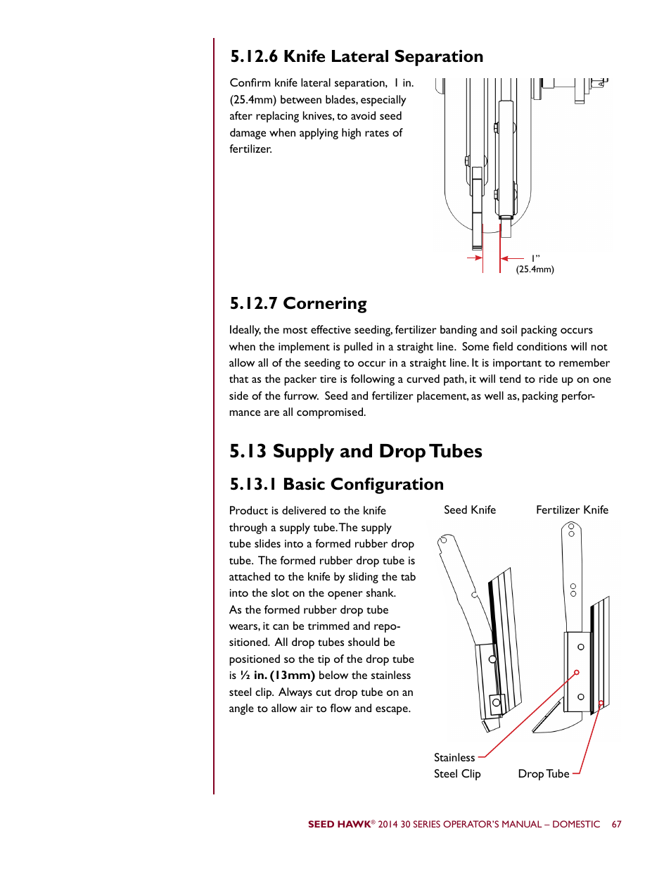 13 supply and drop tubes | Seed Hawk 30 SERIES 2014 User Manual | Page 73 / 104