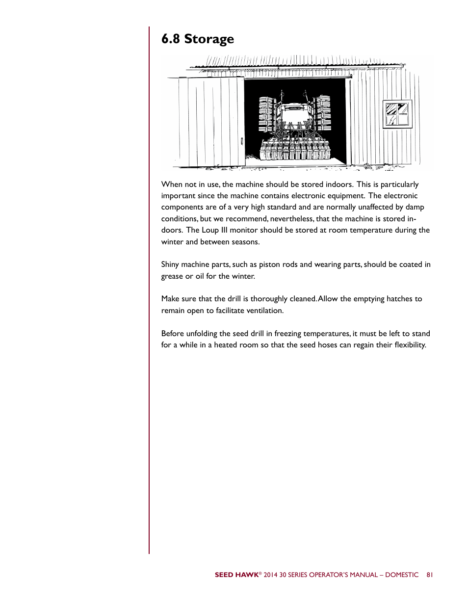 8 storage | Seed Hawk 30 SERIES 2014 User Manual | Page 87 / 104