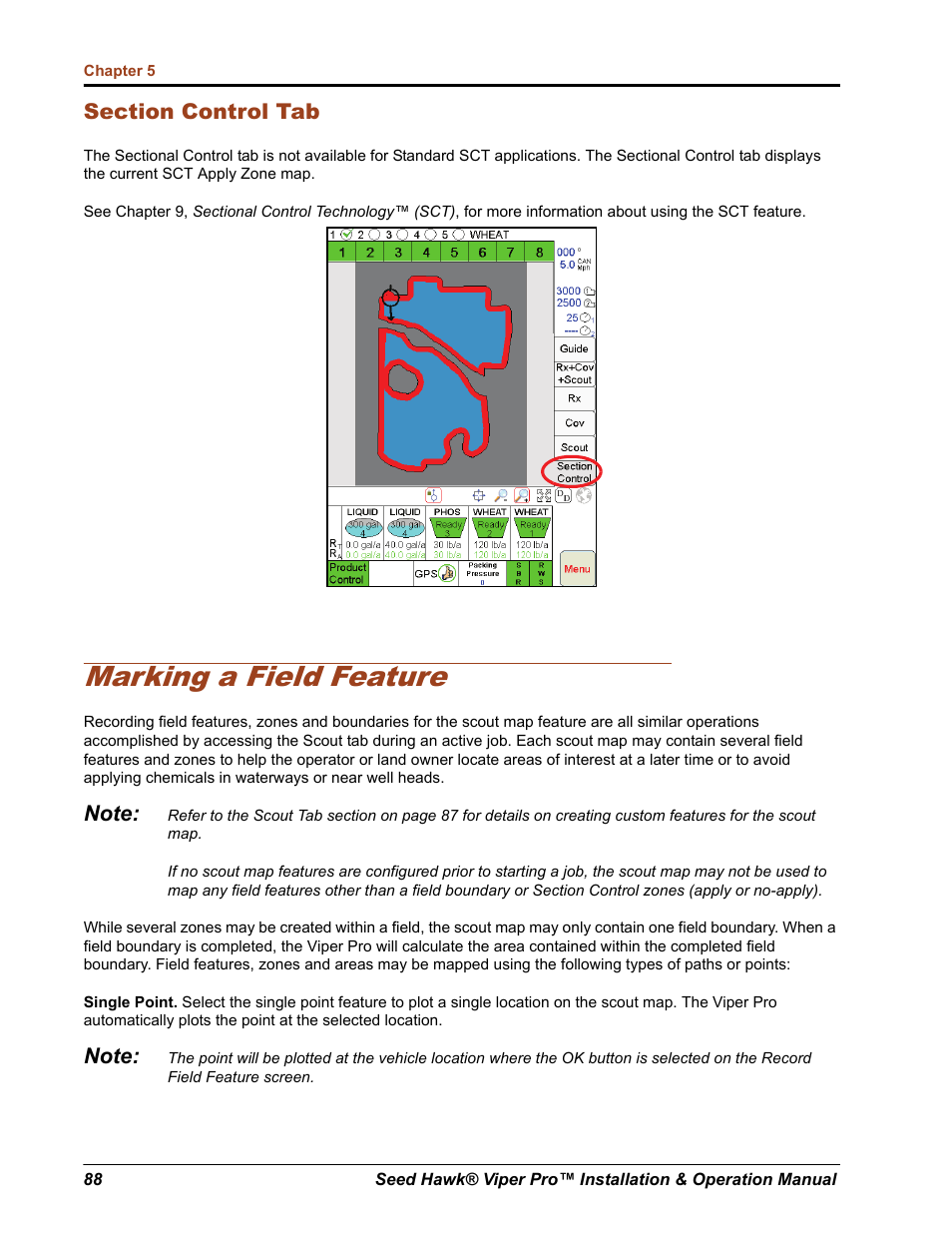 Marking a field feature | Seed Hawk Raven 2012 User Manual | Page 100 / 286