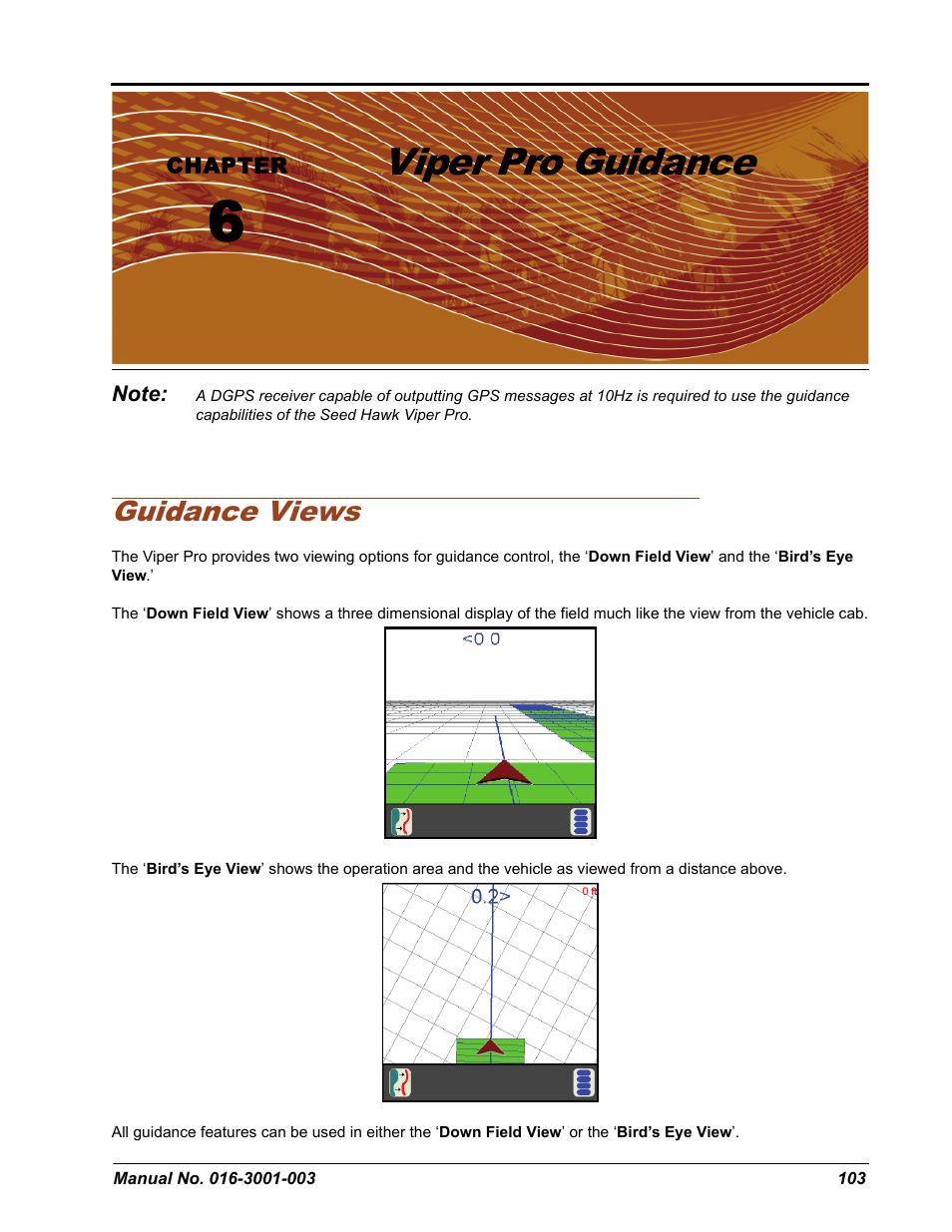 Viper pro guidance, Guidance views | Seed Hawk Raven 2012 User Manual | Page 115 / 286