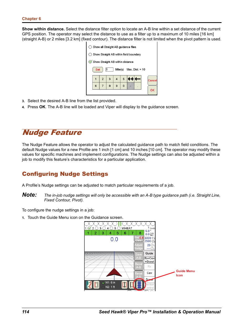 Nudge feature, Configuring nudge settings | Seed Hawk Raven 2012 User Manual | Page 126 / 286