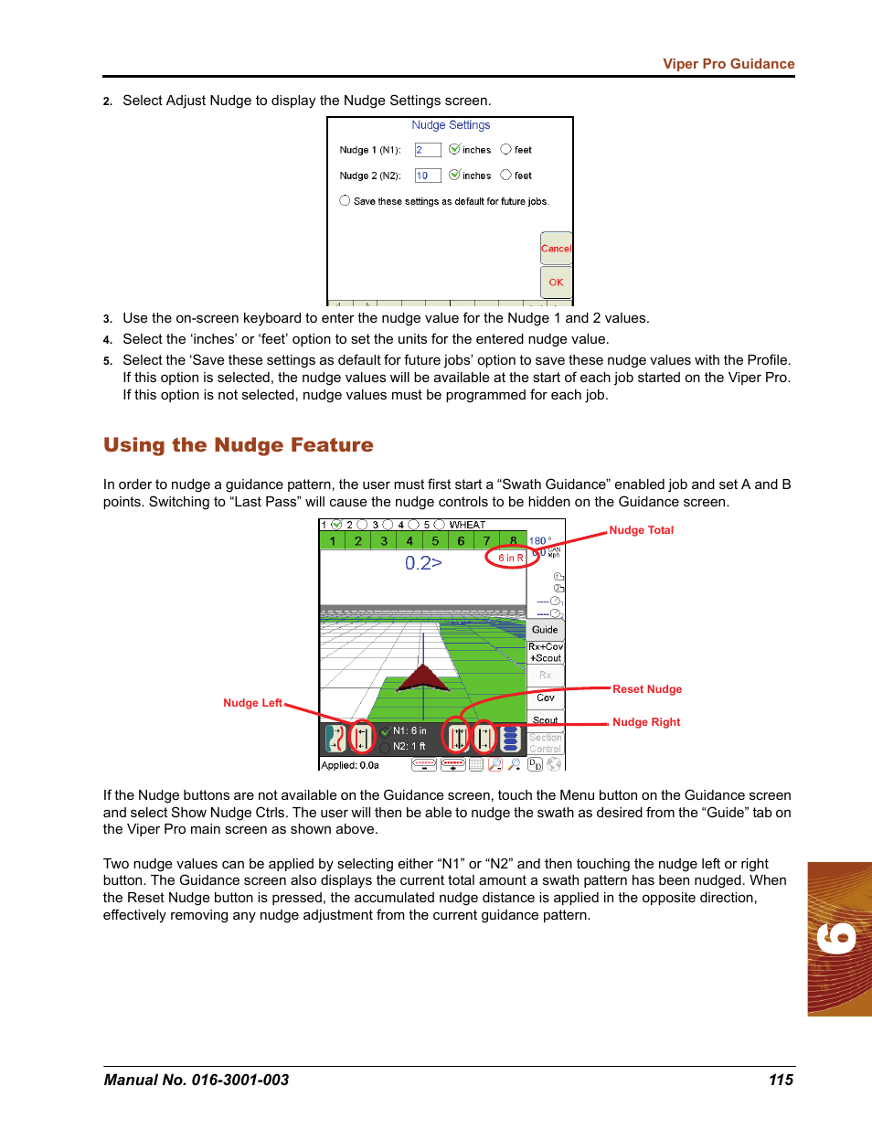 Using the nudge feature | Seed Hawk Raven 2012 User Manual | Page 127 / 286