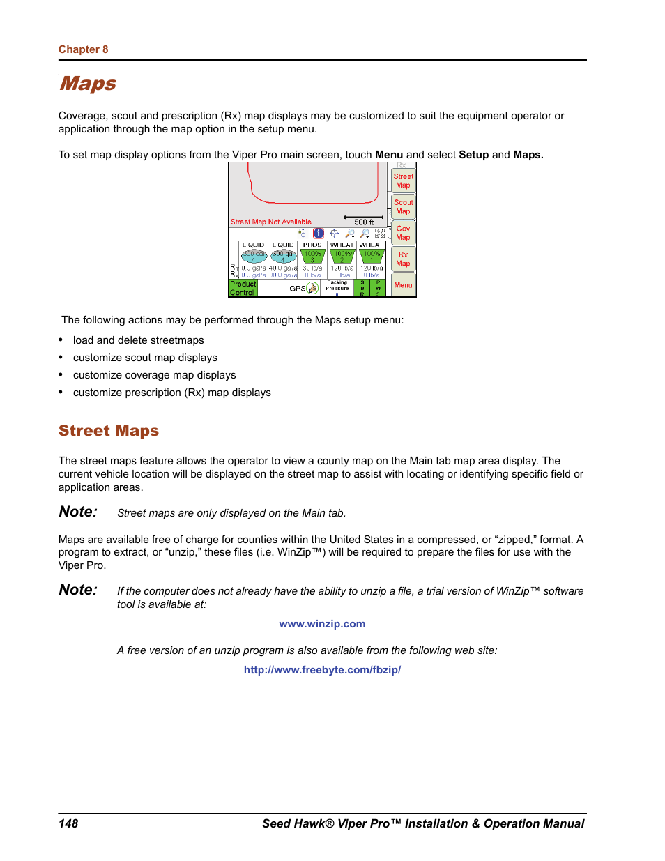 Maps, Street maps | Seed Hawk Raven 2012 User Manual | Page 160 / 286