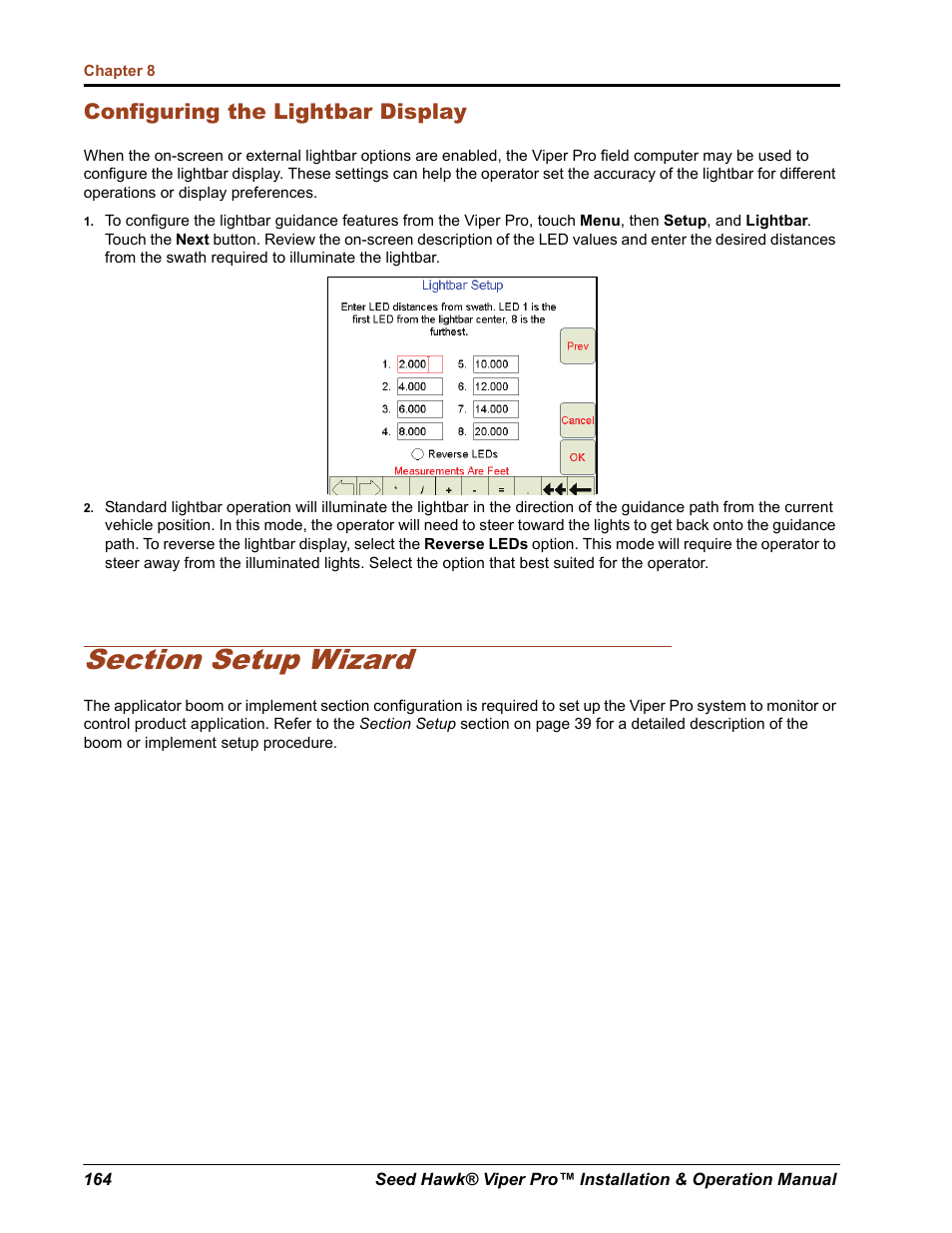 Configuring the lightbar display | Seed Hawk Raven 2012 User Manual | Page 176 / 286