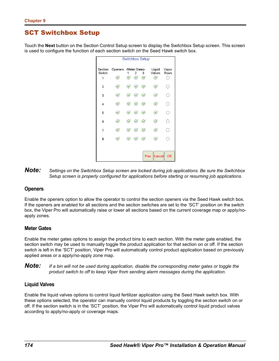 Sct switchbox setup | Seed Hawk Raven 2012 User Manual | Page 186 / 286