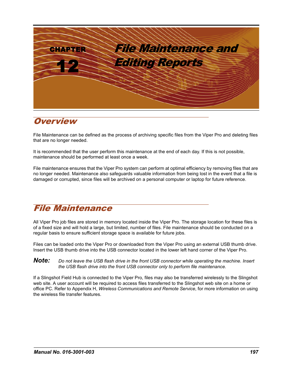 File maintenance and editing reports, Overview, File maintenance | Seed Hawk Raven 2012 User Manual | Page 209 / 286