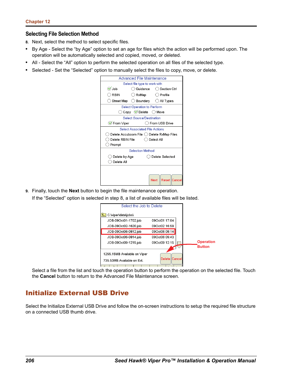 Initialize external usb drive | Seed Hawk Raven 2012 User Manual | Page 218 / 286