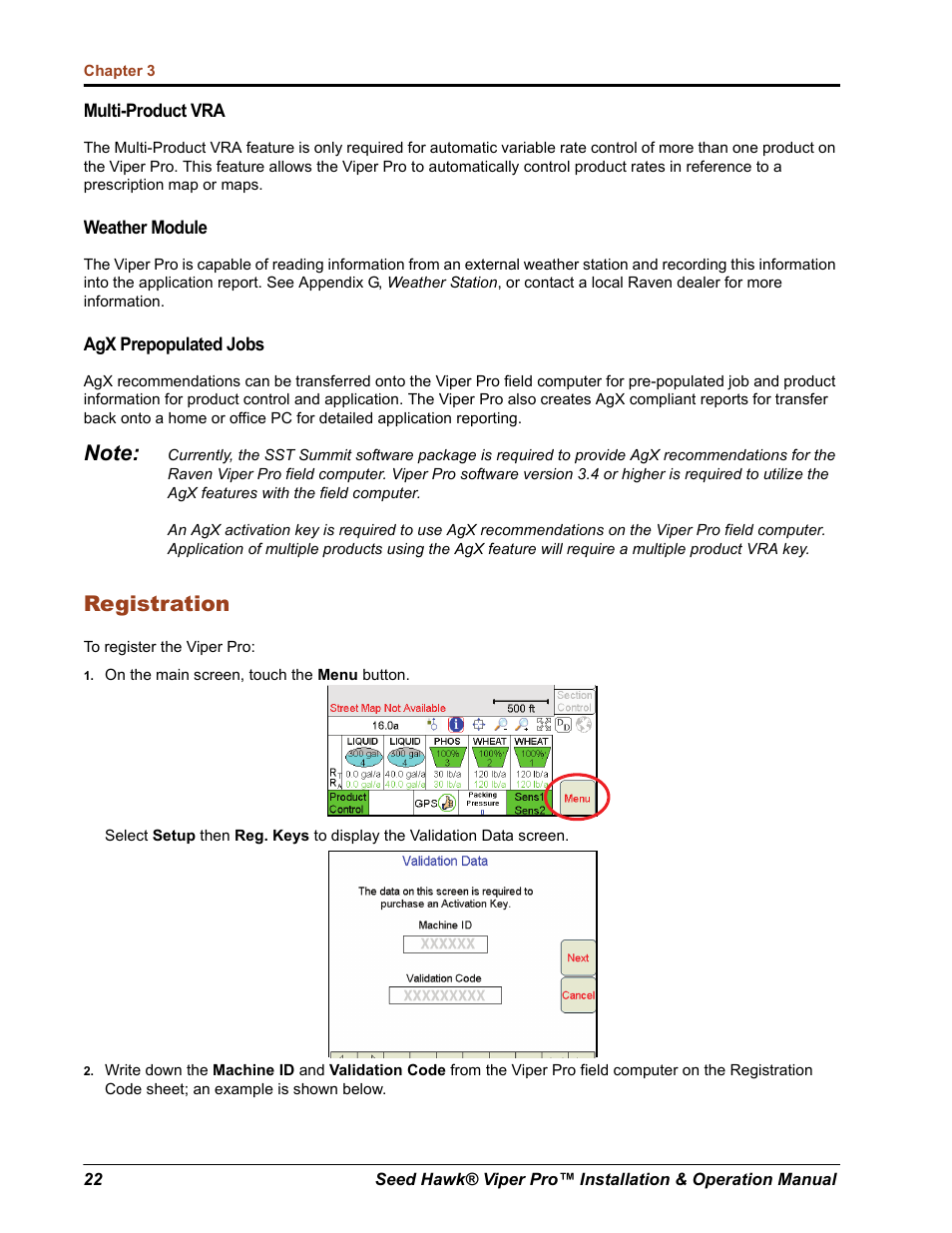 Registration | Seed Hawk Raven 2012 User Manual | Page 34 / 286