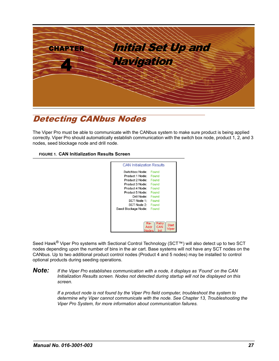Initial set up and navigation, Detecting canbus nodes | Seed Hawk Raven 2012 User Manual | Page 39 / 286