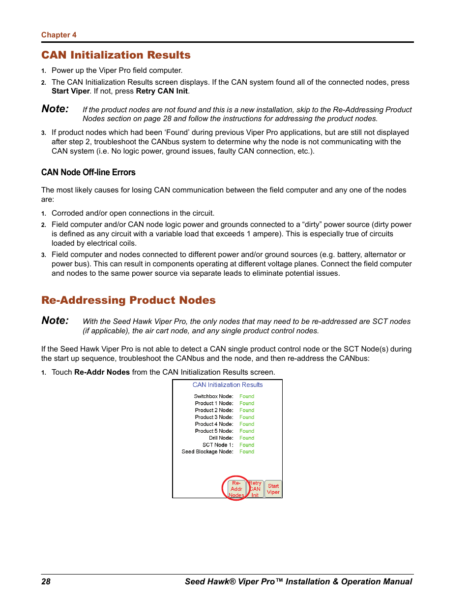 Can initialization results | Seed Hawk Raven 2012 User Manual | Page 40 / 286