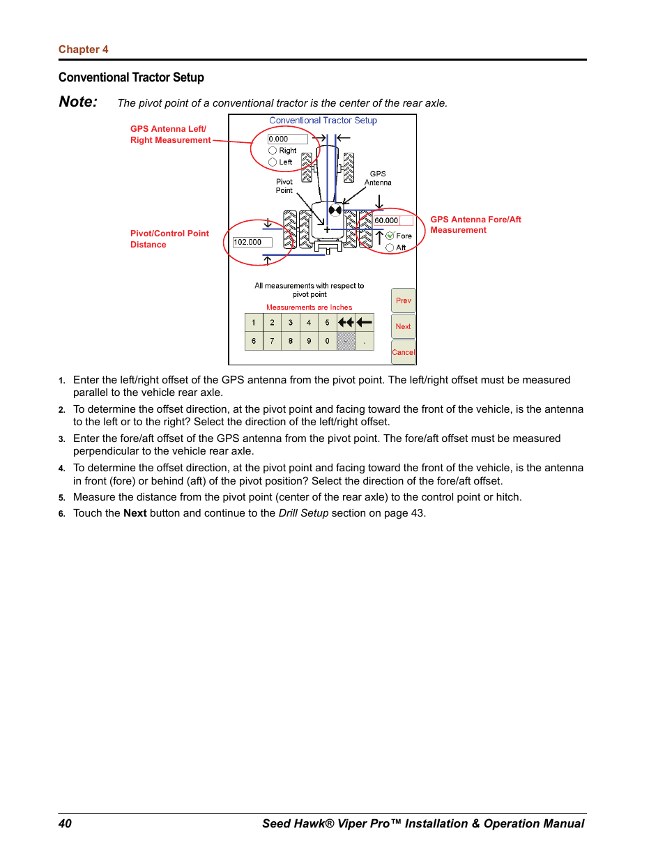 Conventional tractor setup | Seed Hawk Raven 2012 User Manual | Page 52 / 286