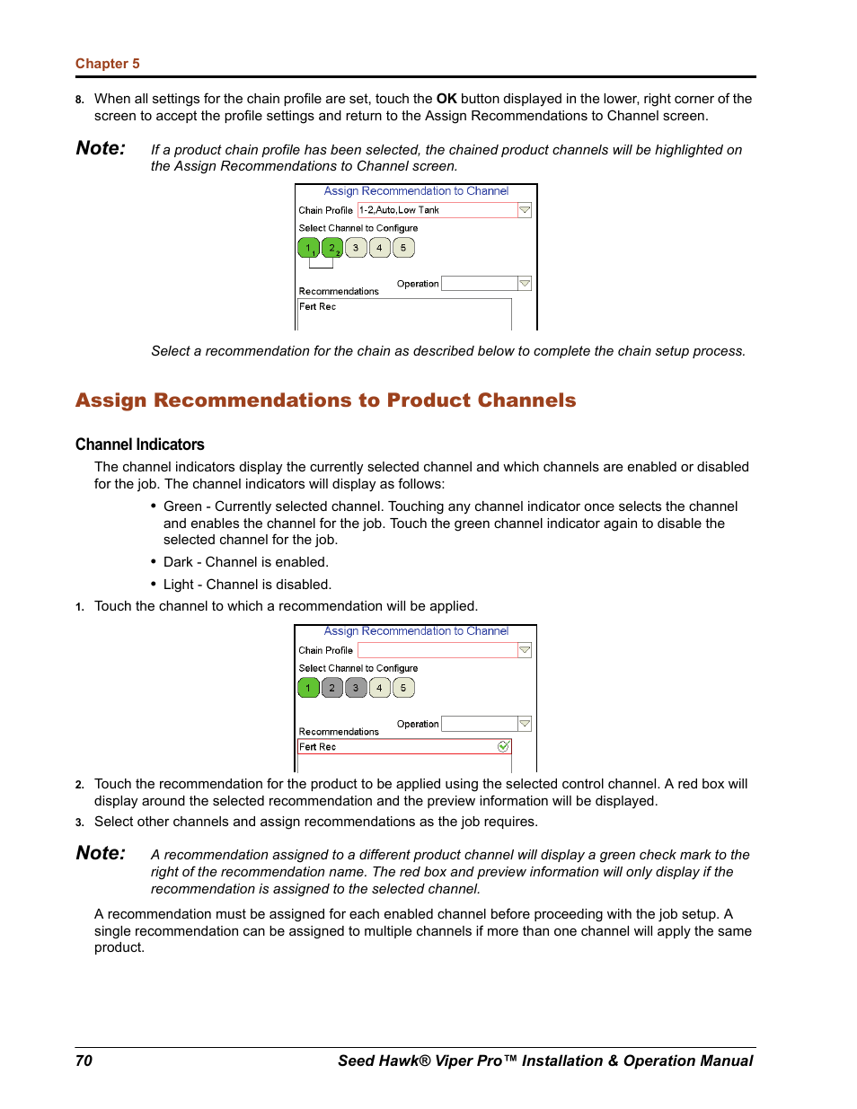 Assign recommendations to product channels | Seed Hawk Raven 2012 User Manual | Page 82 / 286