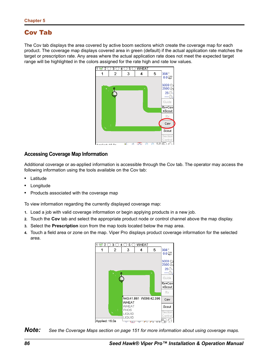 Cov tab | Seed Hawk Raven 2012 User Manual | Page 98 / 286