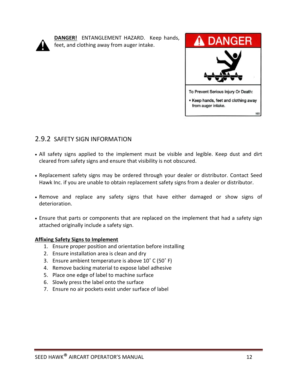 Seed Hawk AIRCART 2013 User Manual | Page 17 / 99