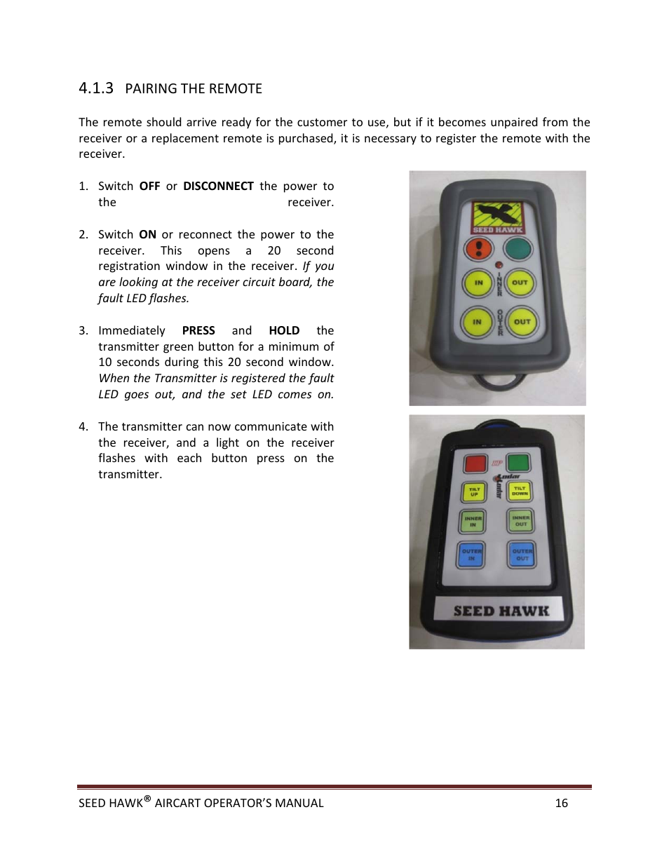 Seed Hawk AIRCART 2013 User Manual | Page 21 / 99