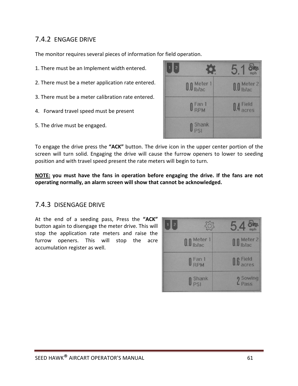 Seed Hawk AIRCART 2013 User Manual | Page 66 / 99