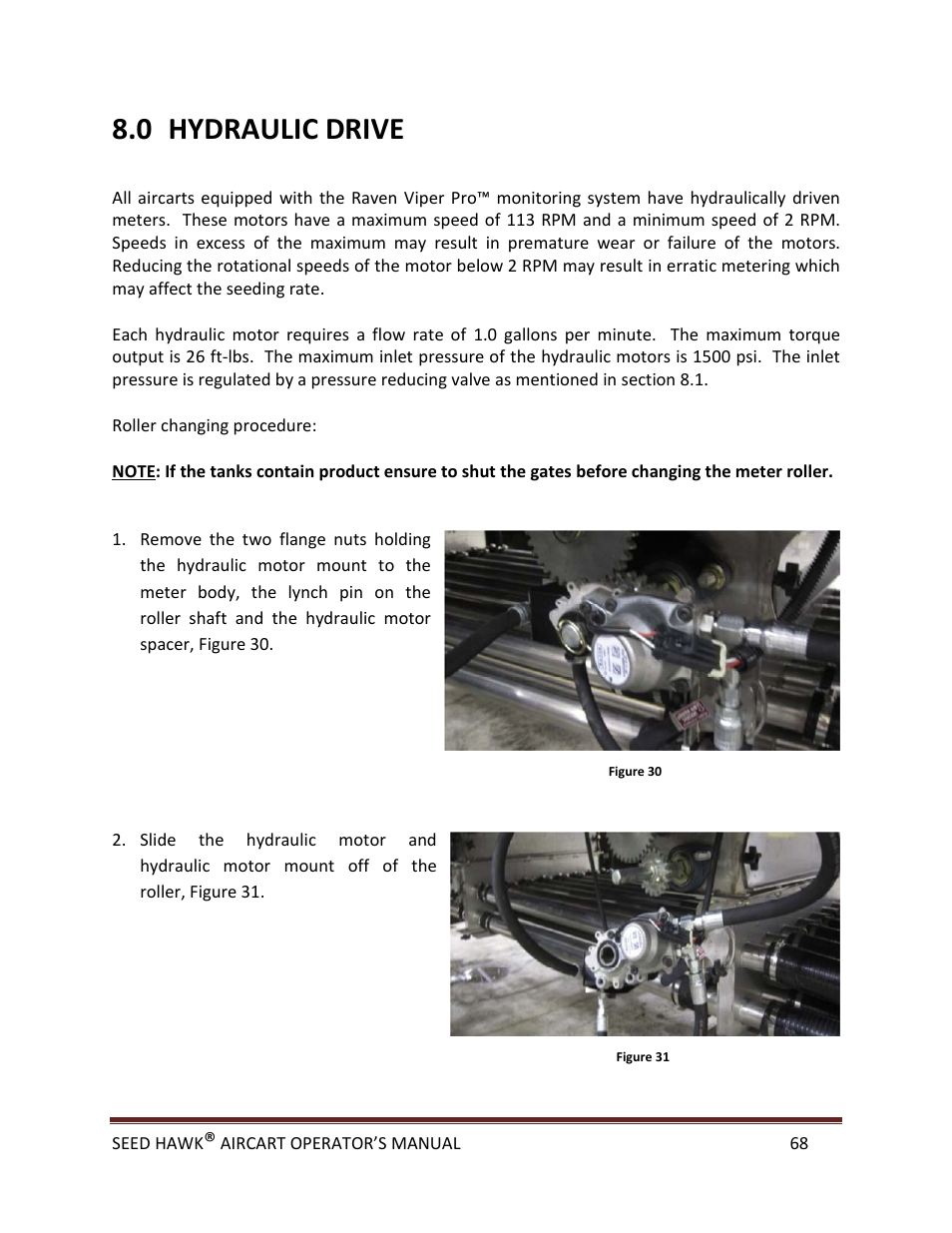 0 hydraulic drive | Seed Hawk AIRCART 2013 User Manual | Page 73 / 99