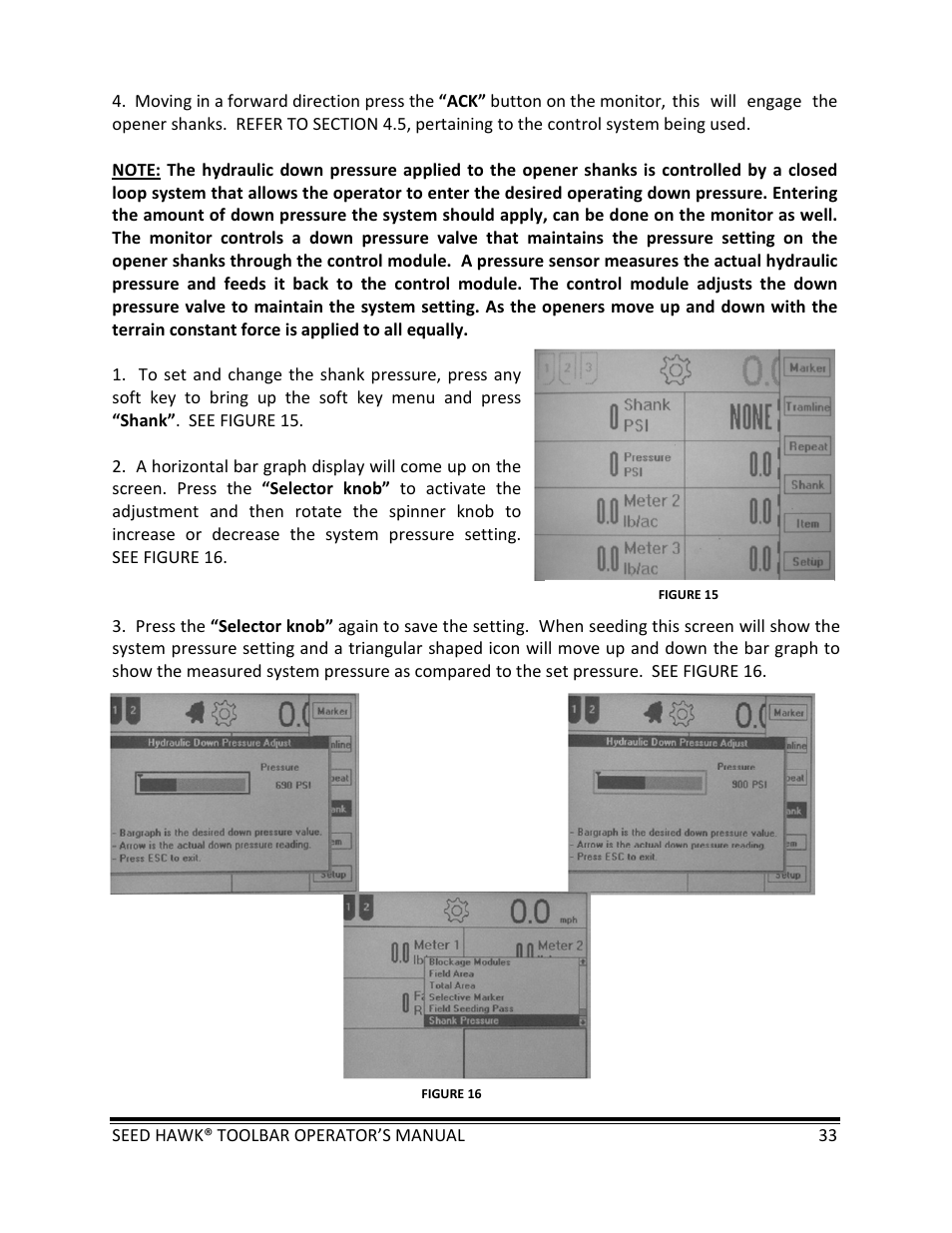 Seed Hawk TOOLBAR 2013 45 & XL SERIES User Manual | Page 33 / 113