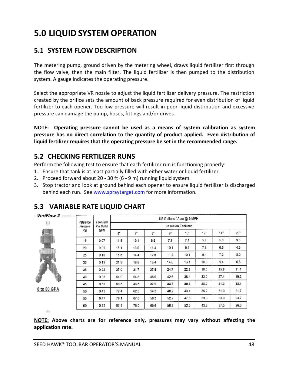 0 liquid, System, Operation | Seed Hawk TOOLBAR 2013 45 & XL SERIES User Manual | Page 48 / 113