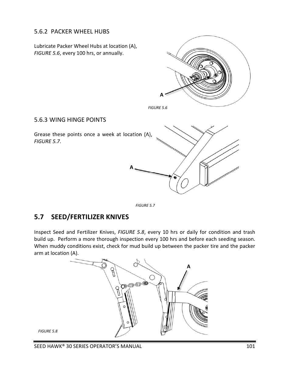 7 seed/fertilizer knives | Seed Hawk 30 SERIES: 600C & 800C 2013 User Manual | Page 101 / 127