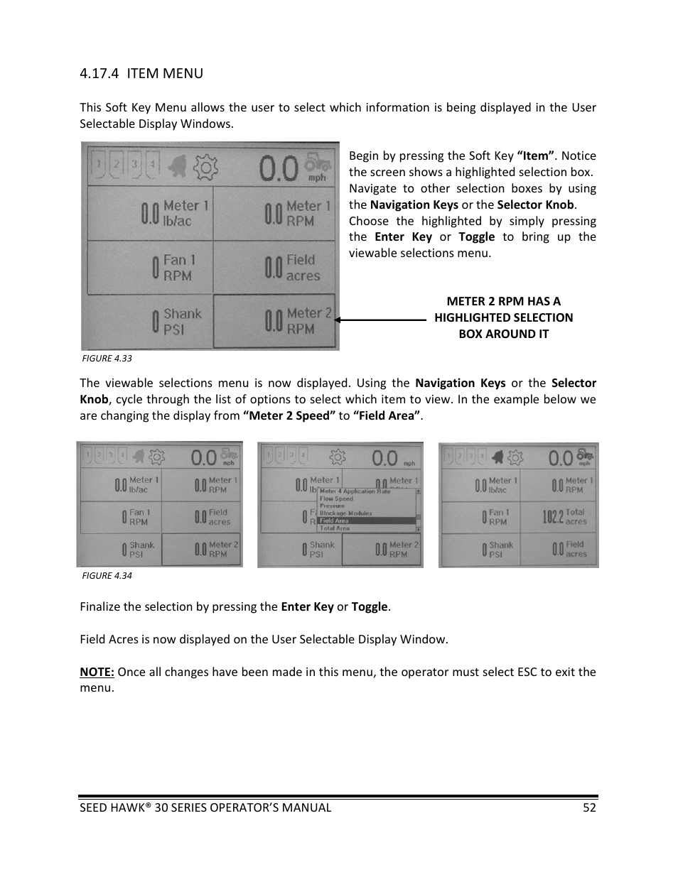 Seed Hawk 30 SERIES: 600C & 800C 2013 User Manual | Page 52 / 127
