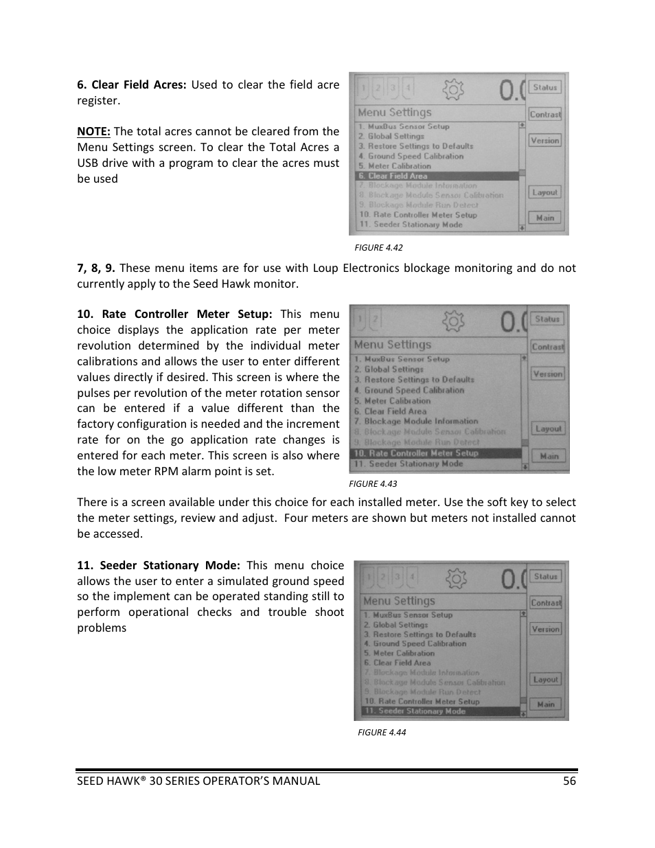 Seed Hawk 30 SERIES: 600C & 800C 2013 User Manual | Page 56 / 127