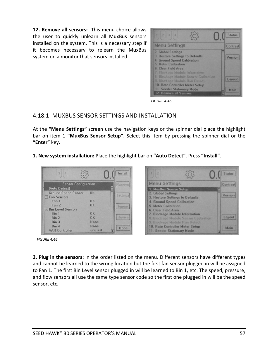 Seed Hawk 30 SERIES: 600C & 800C 2013 User Manual | Page 57 / 127