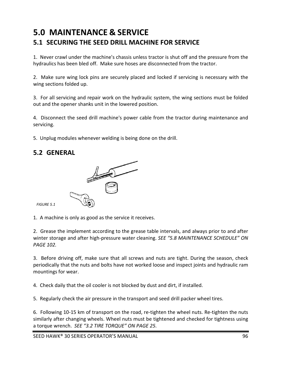 Maintenance, Service | Seed Hawk 30 SERIES: 600C & 800C 2013 User Manual | Page 96 / 127