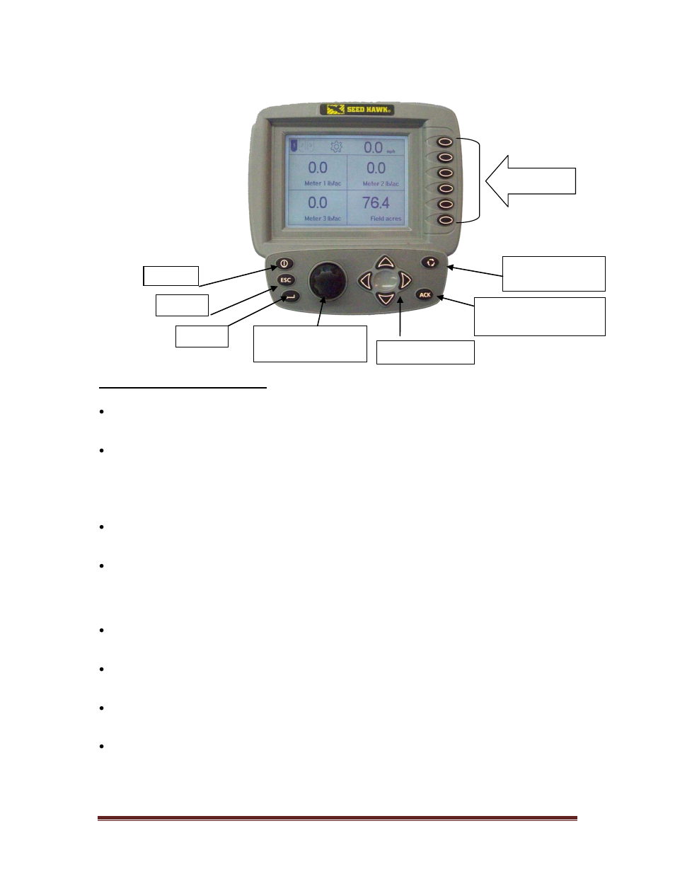 Function keys, 2 function keys | Seed Hawk AIRCART 2012 User Manual | Page 44 / 80