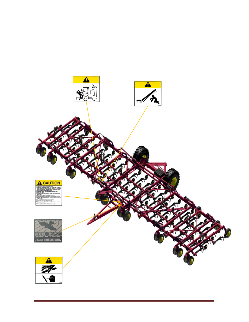 9 safety signs, Safety signs | Seed Hawk TOOLBAR 2012 User Manual | Page 17 / 80