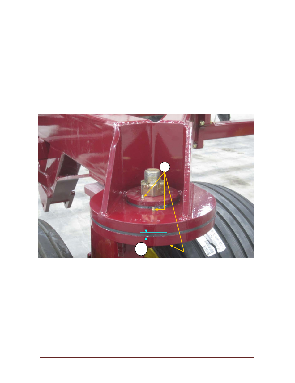 3 caster wheel grease fittings, 4 caster wheel plate gap, Caster wheel grease fittings | Caster wheel plate gap | Seed Hawk TOOLBAR 2012 User Manual | Page 52 / 80