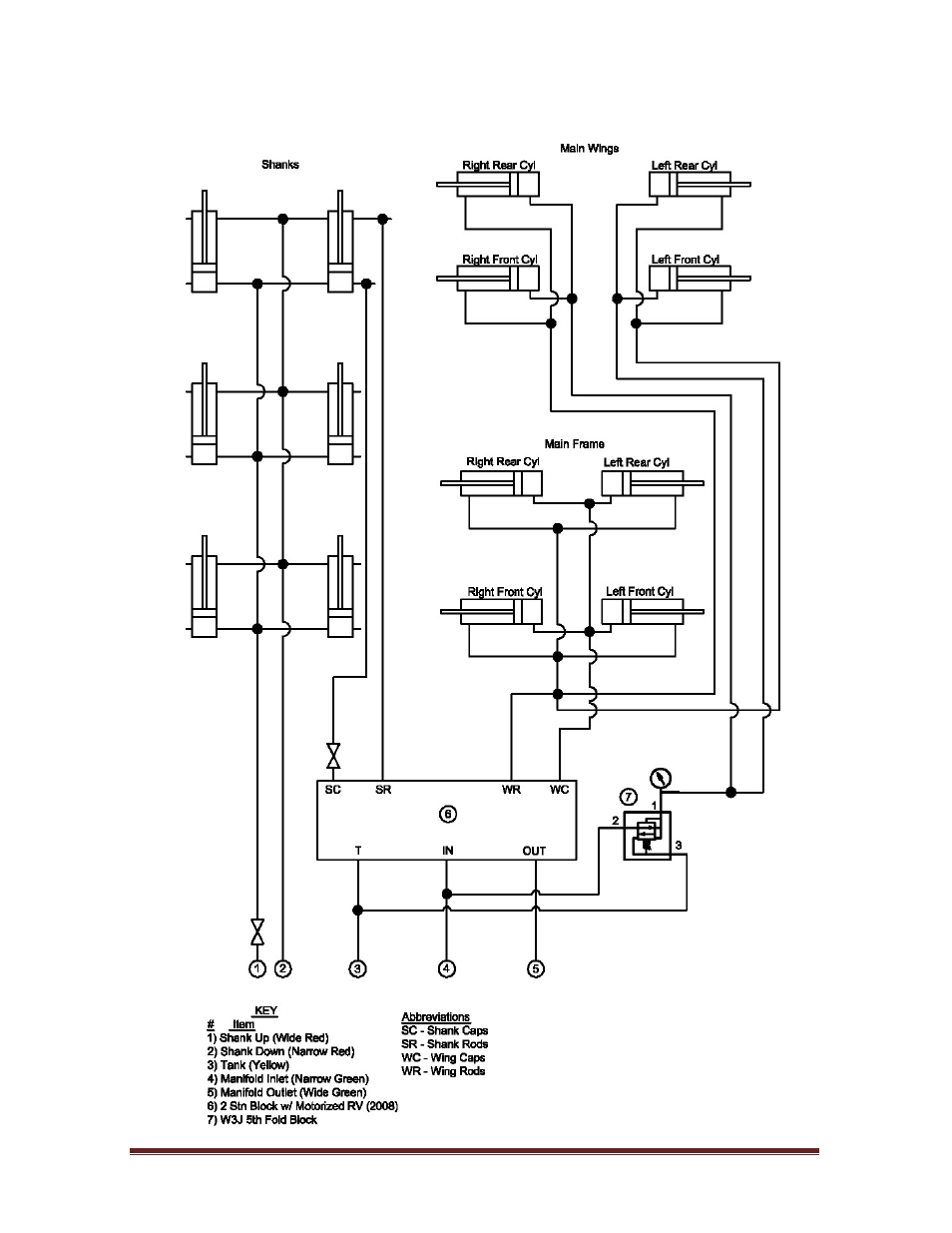 2 xl series 5 plex main hydraulics (2012), Xl series 5 plex main hydraulics (2012) | Seed Hawk TOOLBAR 2012 User Manual | Page 59 / 80